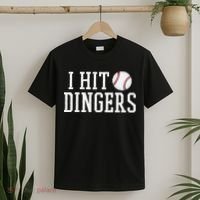 Hit a Dinger Funny Baseball Player Home Run Fun T-Shirt thumb 2