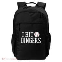 Hit a Dinger Funny Baseball Player Home Run Fun Backpack thumb 0