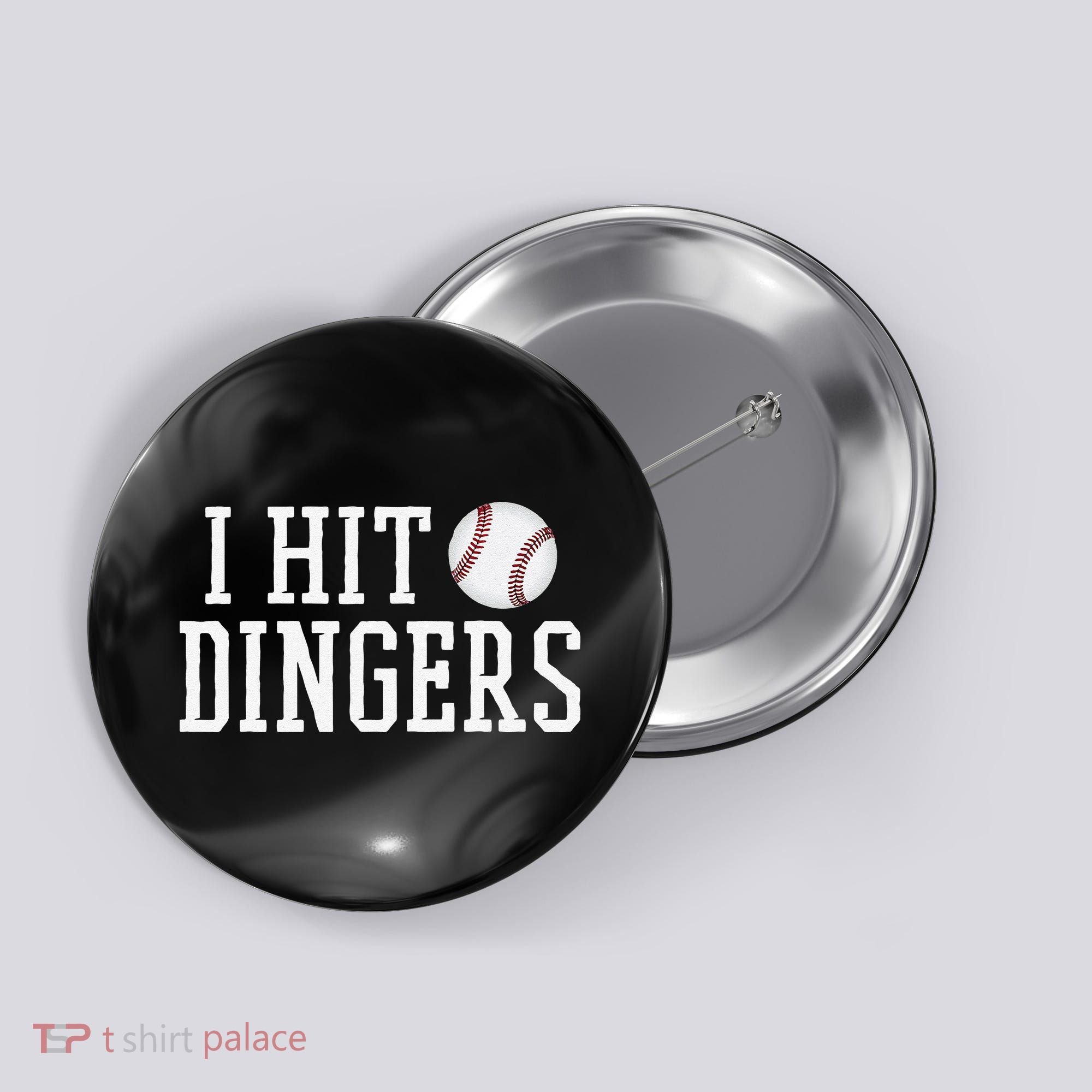 Hit a Dinger Funny Baseball Player Home Run Fun Button