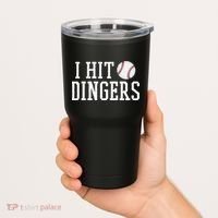 Hit a Dinger Funny Baseball Player Home Run Fun Tumbler thumb 2