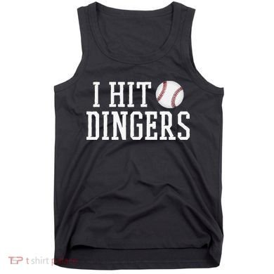 Hit a Dinger Funny Baseball Player Home Run Fun Tank Top