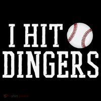 Hit a Dinger Funny Baseball Player Home Run Fun Toddler T-Shirt thumb 4