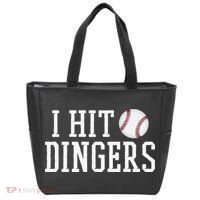 Hit a Dinger Funny Baseball Player Home Run Fun Tote Bag thumb 0
