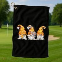 Honeybee And Daisy Bumblebee Bee Gnome Gift Golf Towel thumb 1
