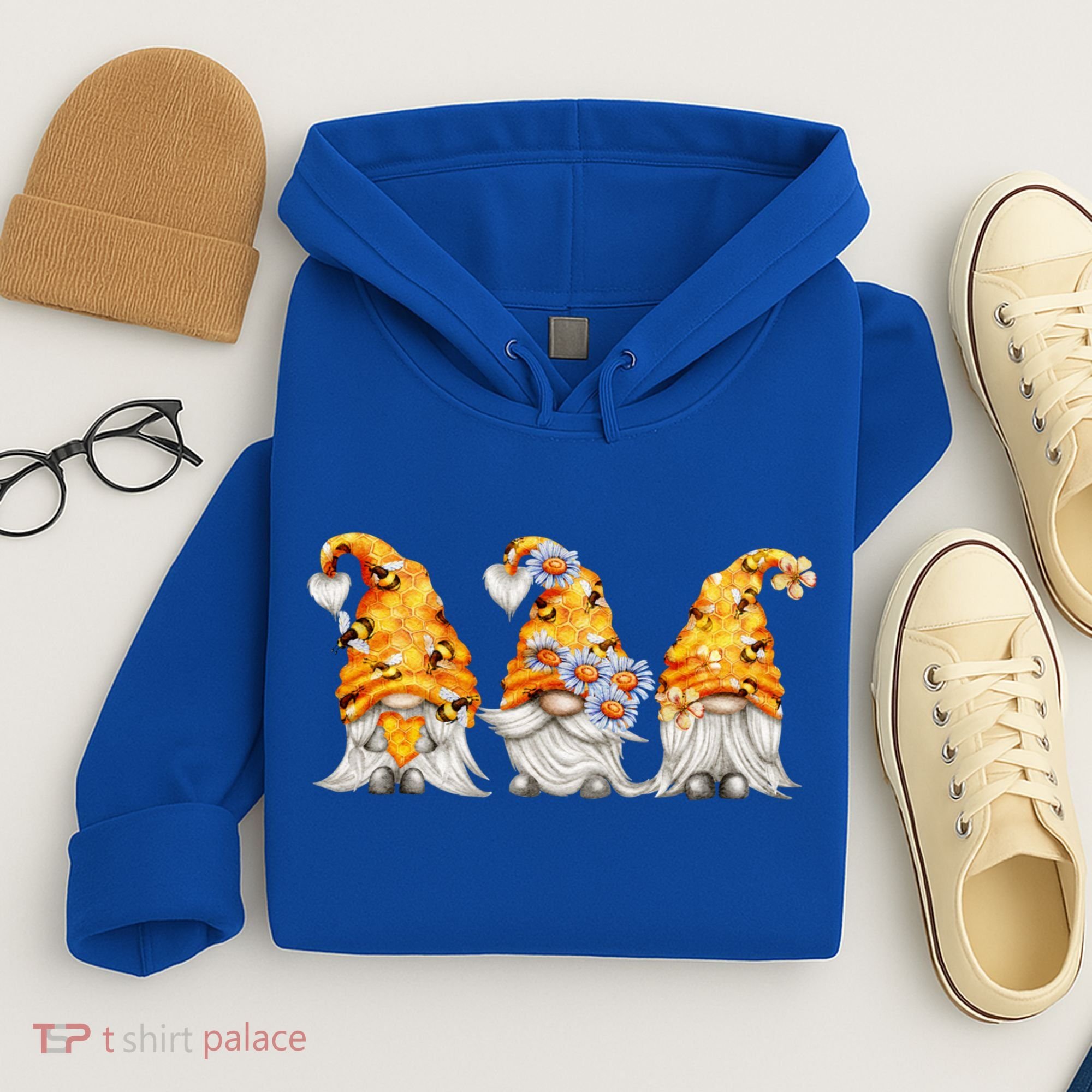 Honeybee And Daisy Bumblebee Bee Gnome Gift Hoodie