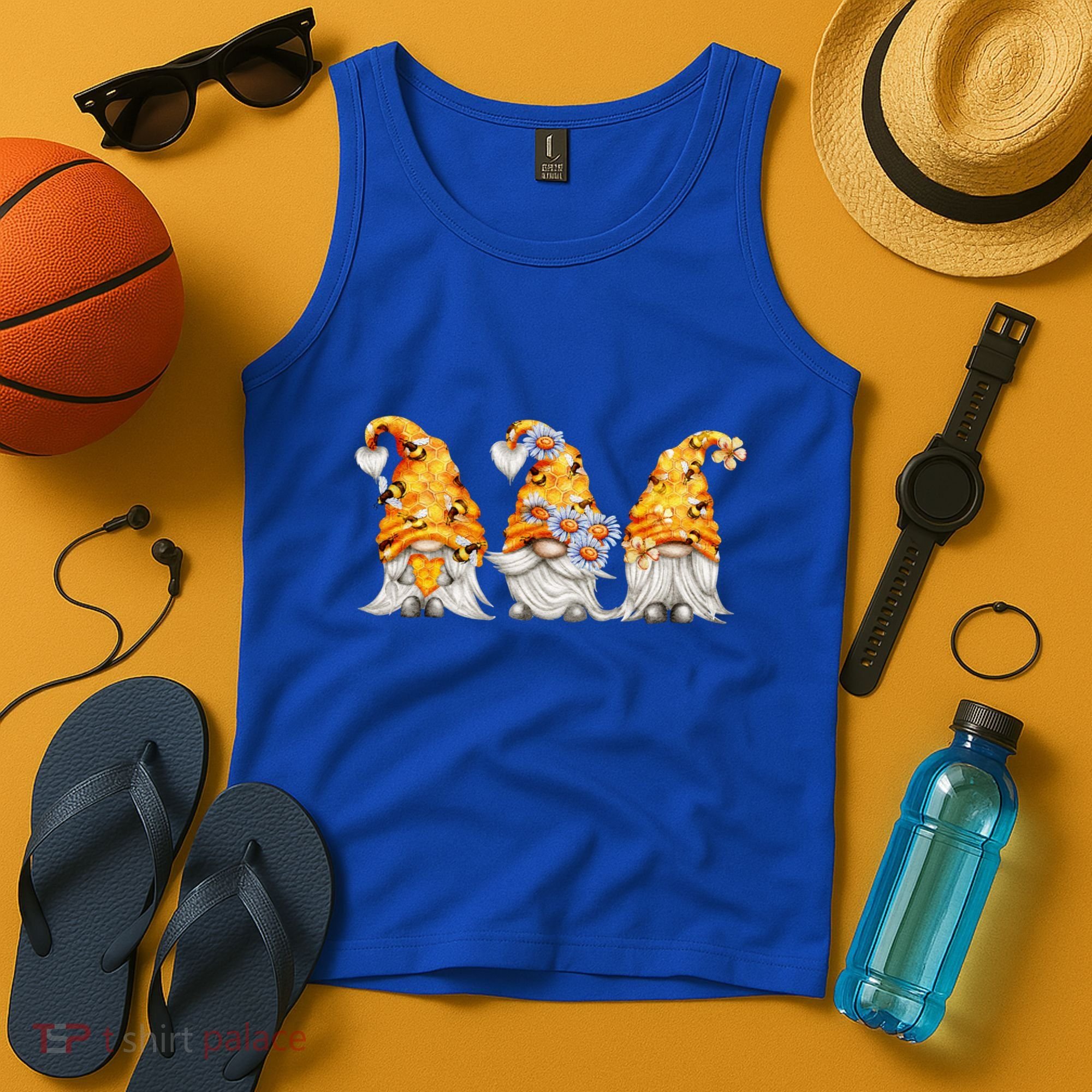 Honeybee And Daisy Bumblebee Bee Gnome Gift Tank Top