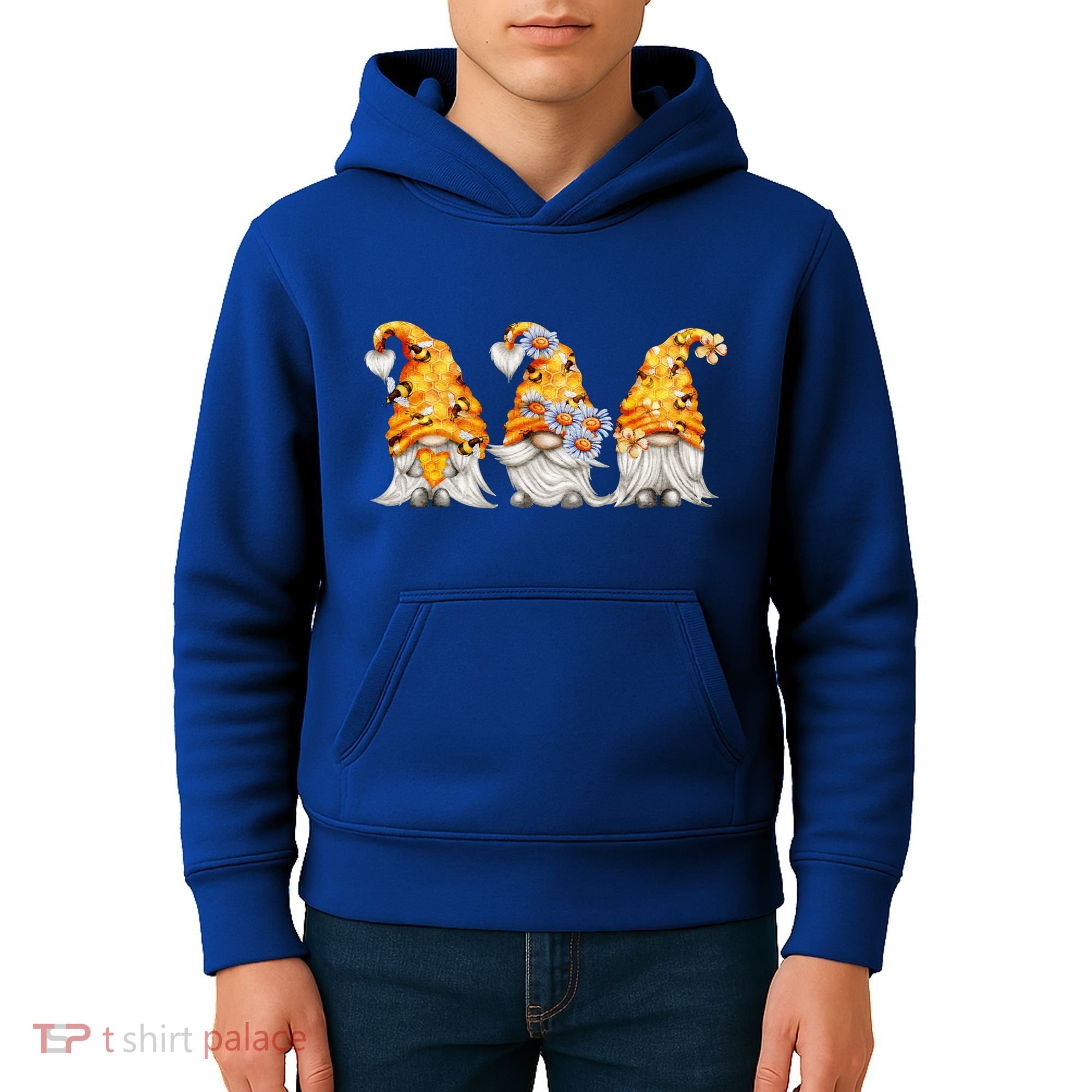 Honeybee And Daisy Bumblebee Bee Gnome Gift Kids Hoodie