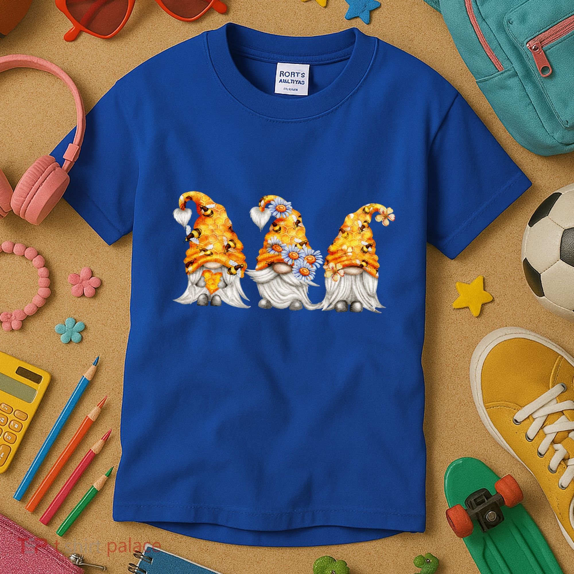 Honeybee And Daisy Bumblebee Bee Gnome Gift Kids T-Shirt