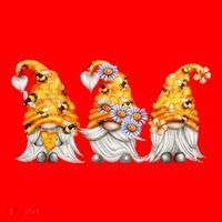 Honeybee And Daisy Bumblebee Bee Gnome Gift Santa Hat thumb 1