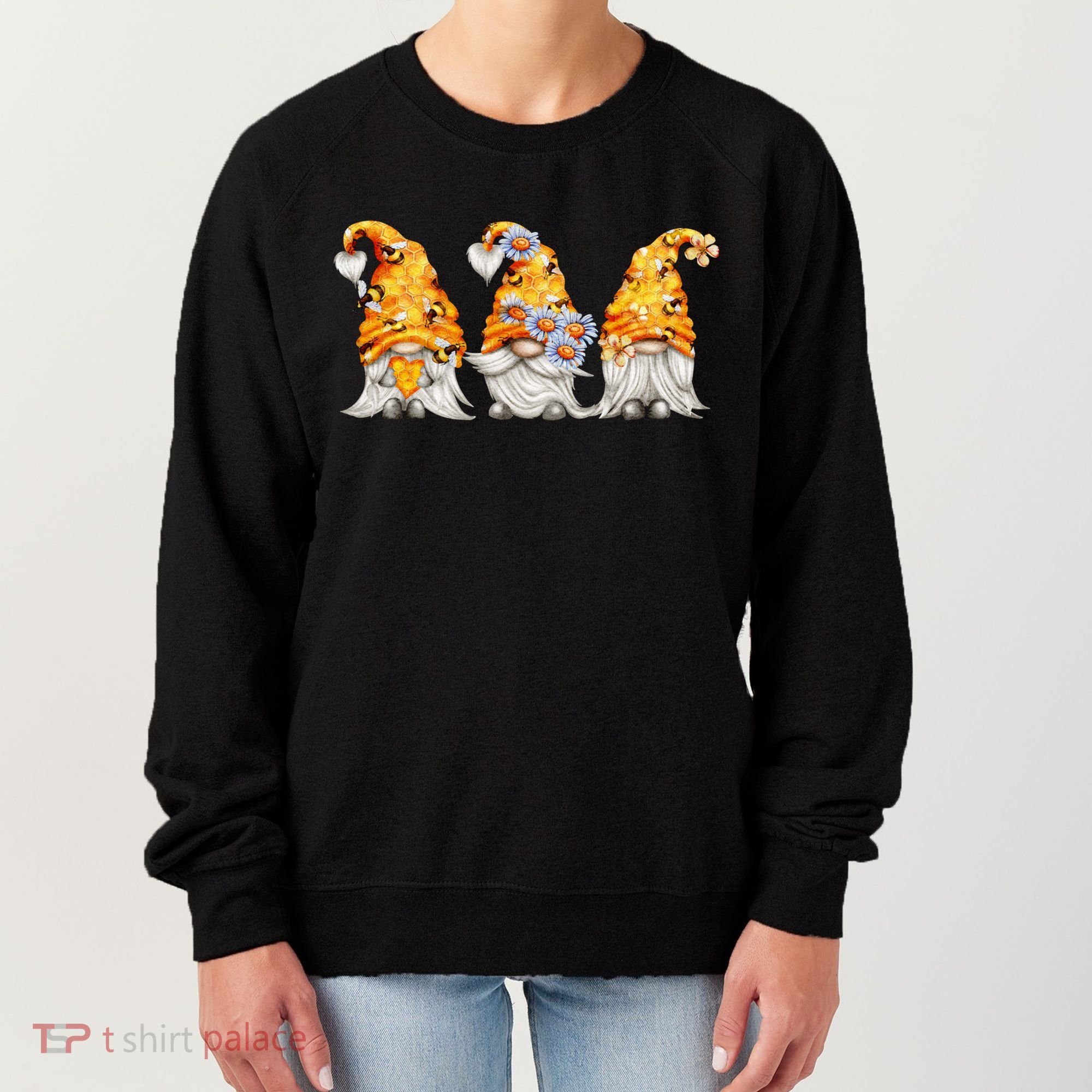 Honeybee And Daisy Bumblebee Bee Gnome Gift Women's Sweatshirt