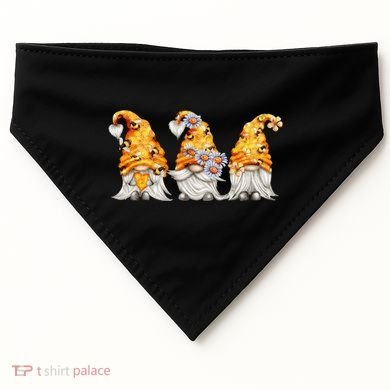 Honeybee And Daisy Bumblebee Bee Gnome Gift USA-Made Doggie Bandana