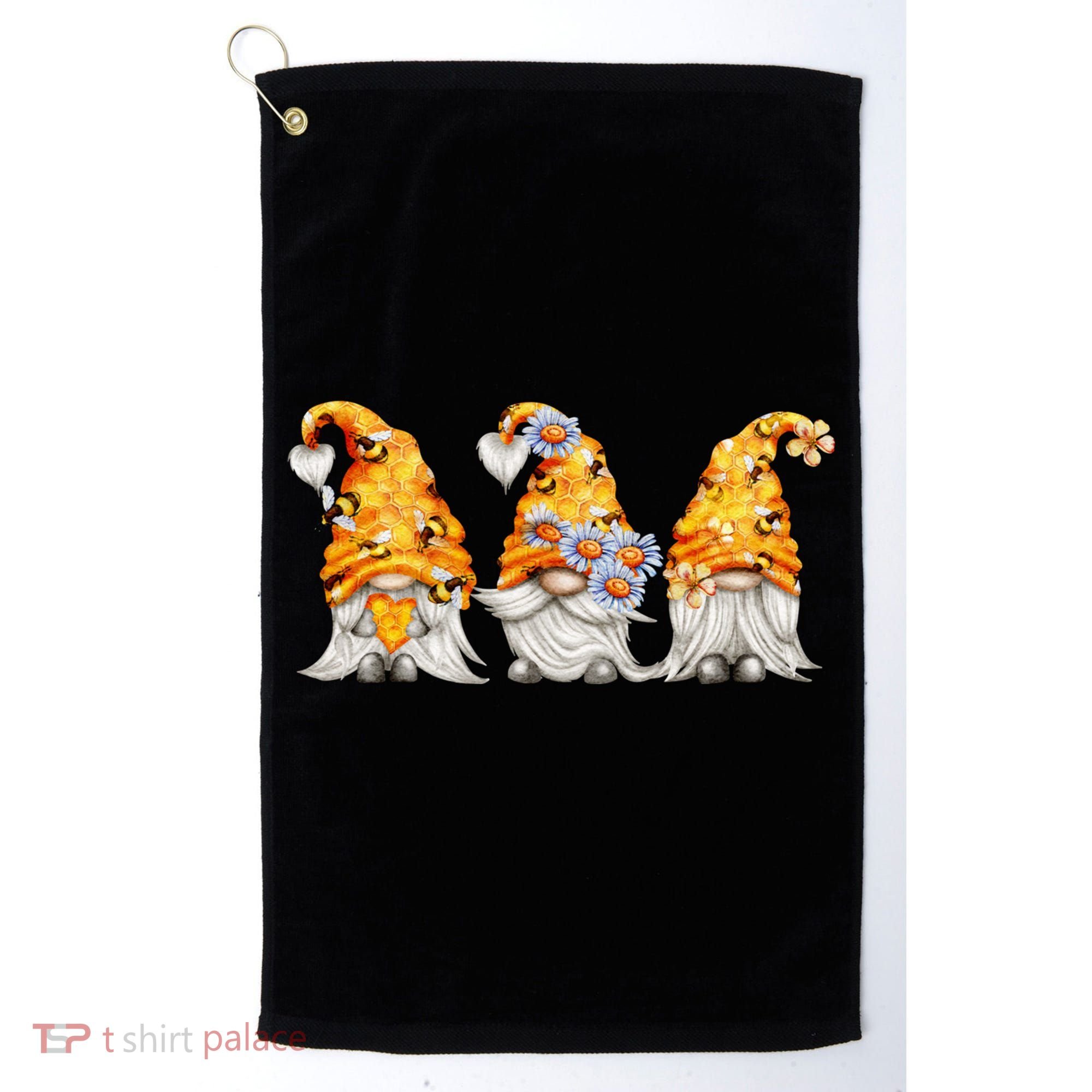 Honeybee And Daisy Bumblebee Bee Gnome Gift Golf Towel