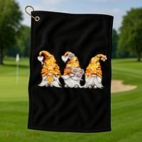 Honeybee And Daisy Bumblebee Bee Gnome Gift Golf Towel thumb 1