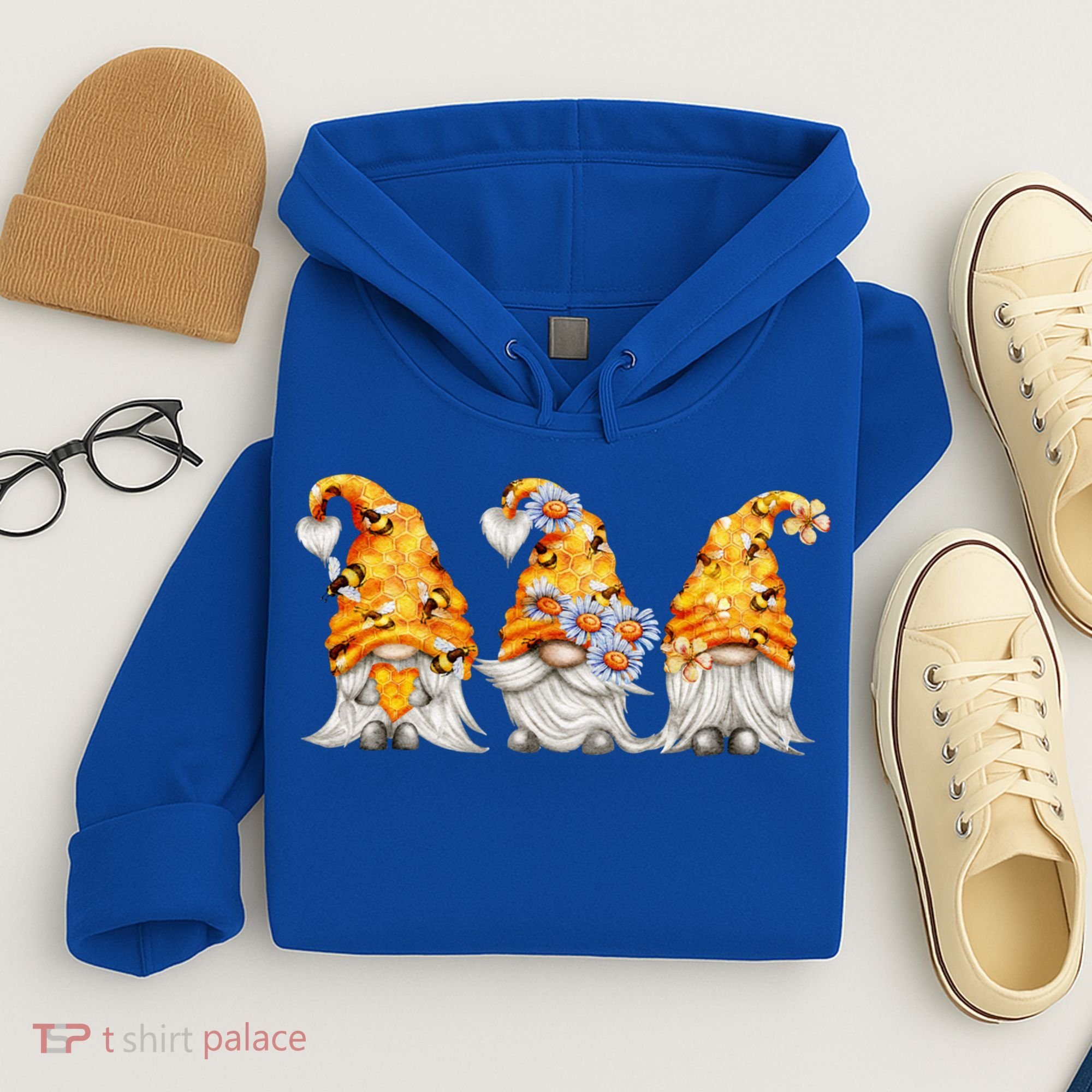 Honeybee And Daisy Bumblebee Bee Gnome Gift Hoodie