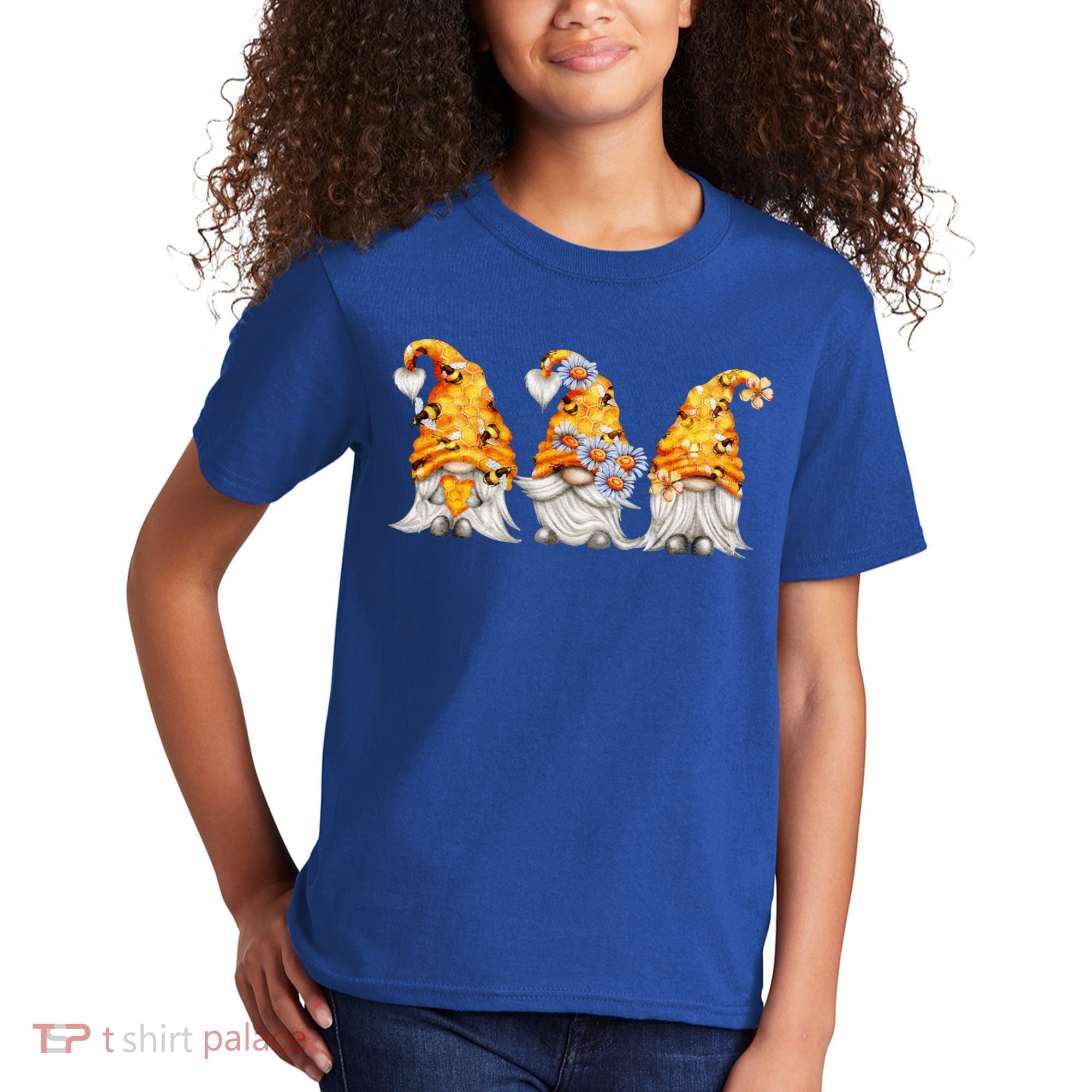 Honeybee And Daisy Bumblebee Bee Gnome Gift Kids T-Shirt