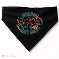 Hoeing AinT Easy Funny Gardening Plant Lover Gardener USA-Made Doggie Bandana thumb 0