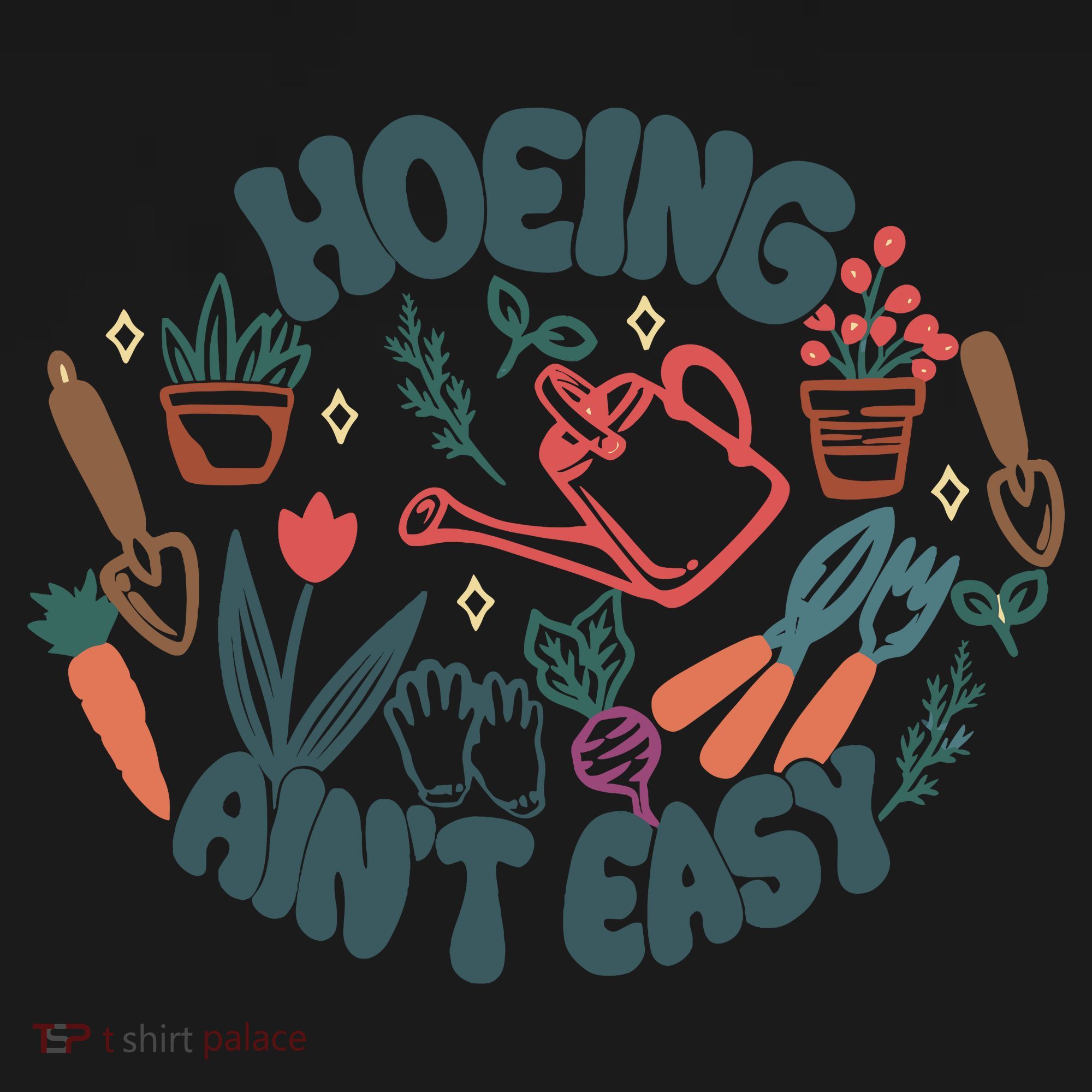Hoeing AinT Easy Funny Gardening Plant Lover Gardener Women's Hoodie
