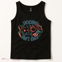 Hoeing AinT Easy Funny Gardening Plant Lover Gardener Tank Top thumb 2