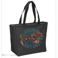 Hoeing AinT Easy Funny Gardening Plant Lover Gardener Tote Bag thumb 2