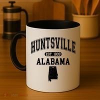 Huntsville Alabama Est 1809 Varsity Coffee Mug thumb 4