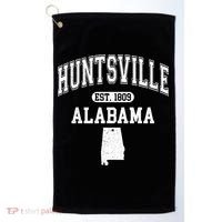 Huntsville Alabama Est 1809 Varsity Golf Towel thumb 0