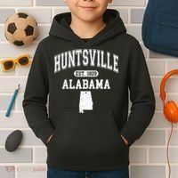 Huntsville Alabama Est 1809 Varsity Kids Hoodie thumb 2