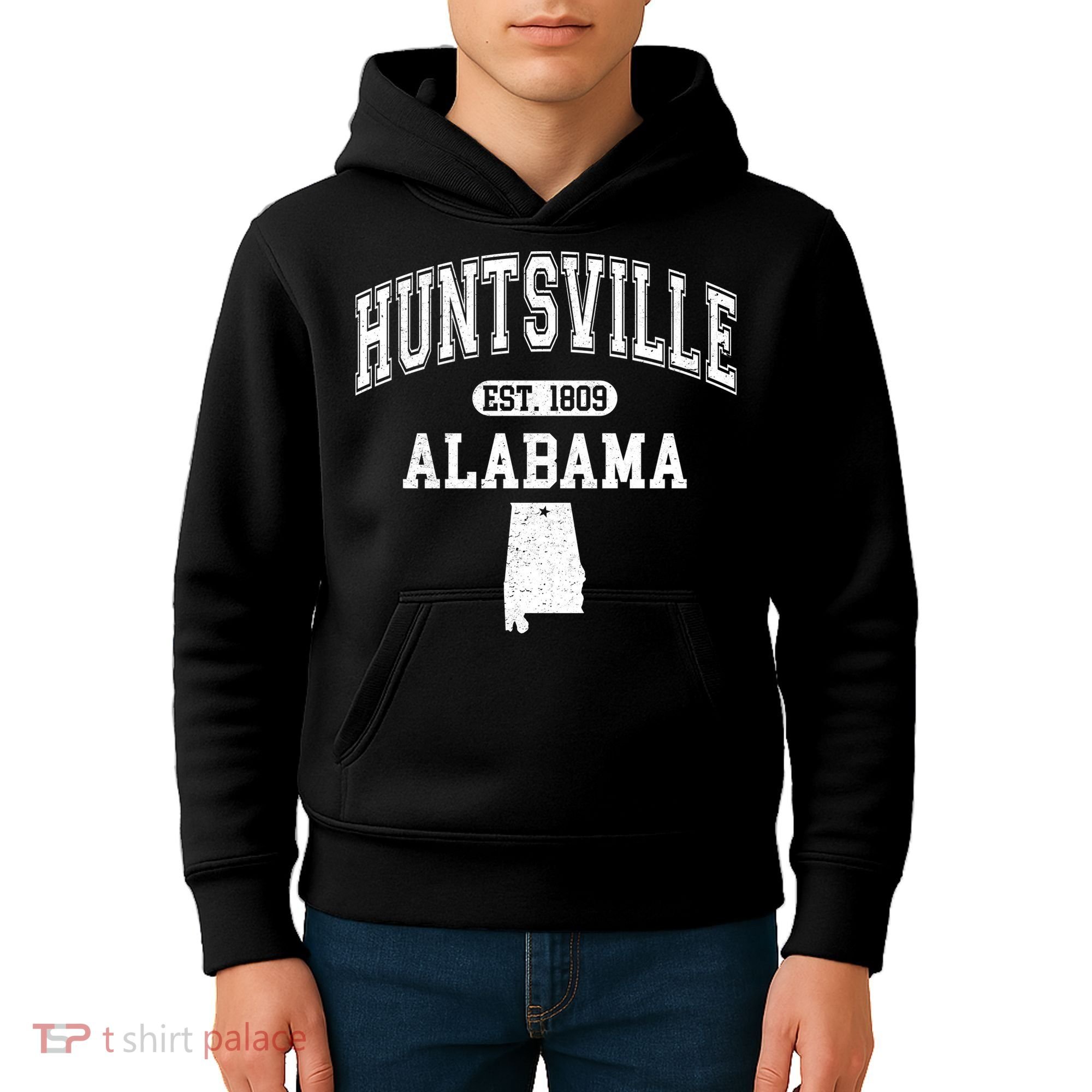 Huntsville Alabama Est 1809 Varsity Kids Hoodie