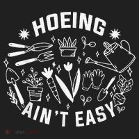 Hoeing Ain't Easy Gardening Funny Outfit for Gardeners Hat thumb 2