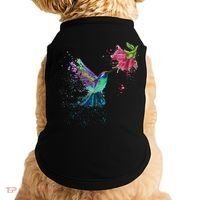 Hummingbird And Flower Bird Watcher Hummingbird Lover Doggie Tank thumb 0