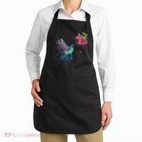 Hummingbird And Flower Bird Watcher Hummingbird Lover Apron thumb 2