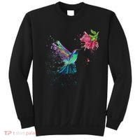 Hummingbird And Flower Bird Watcher Hummingbird Lover Sweatshirt thumb 0