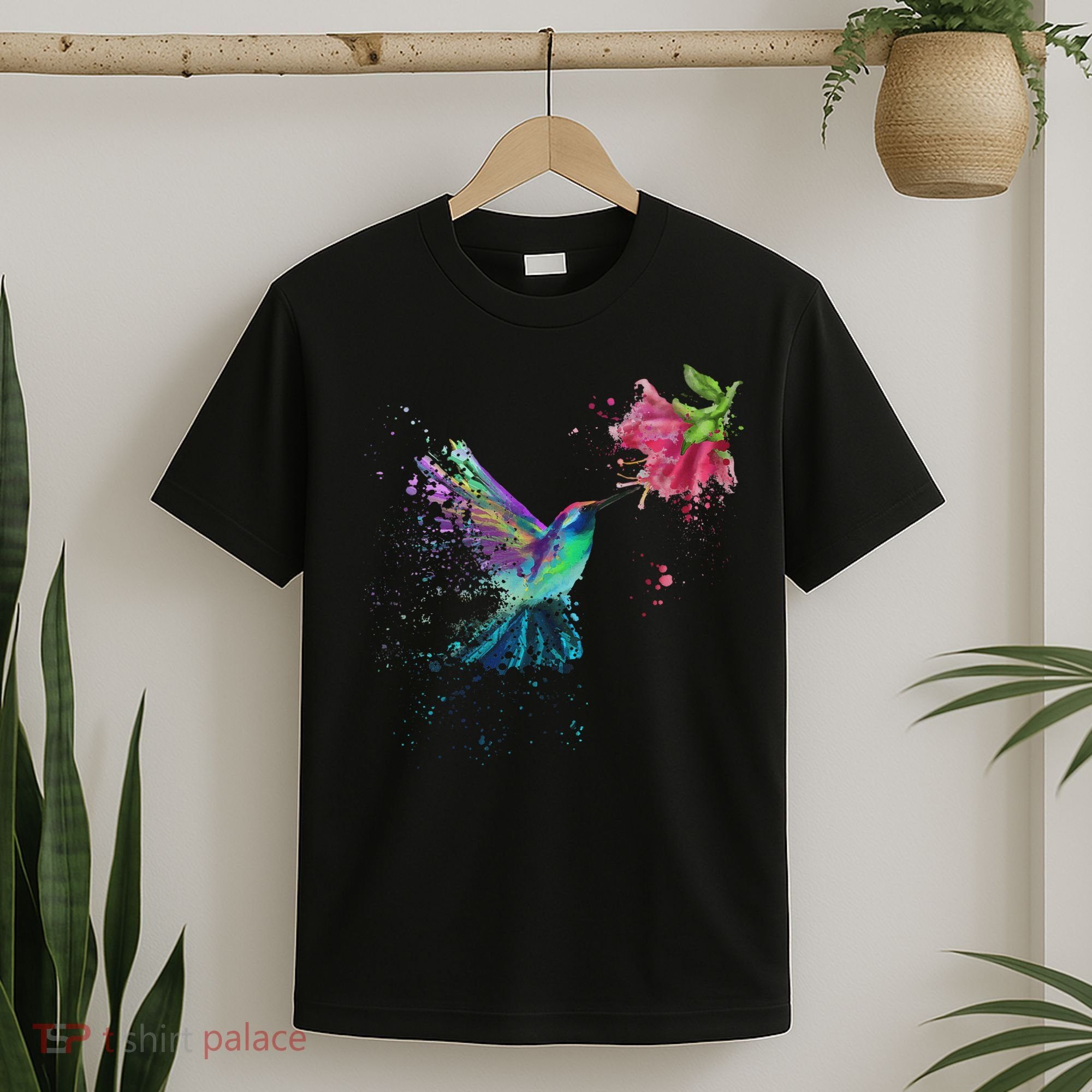 Hummingbird And Flower Bird Watcher Hummingbird Lover T-Shirt