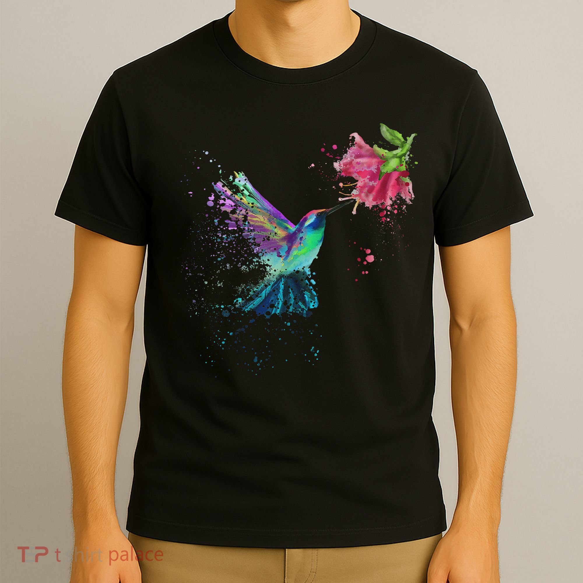 Hummingbird And Flower Bird Watcher Hummingbird Lover T-Shirt