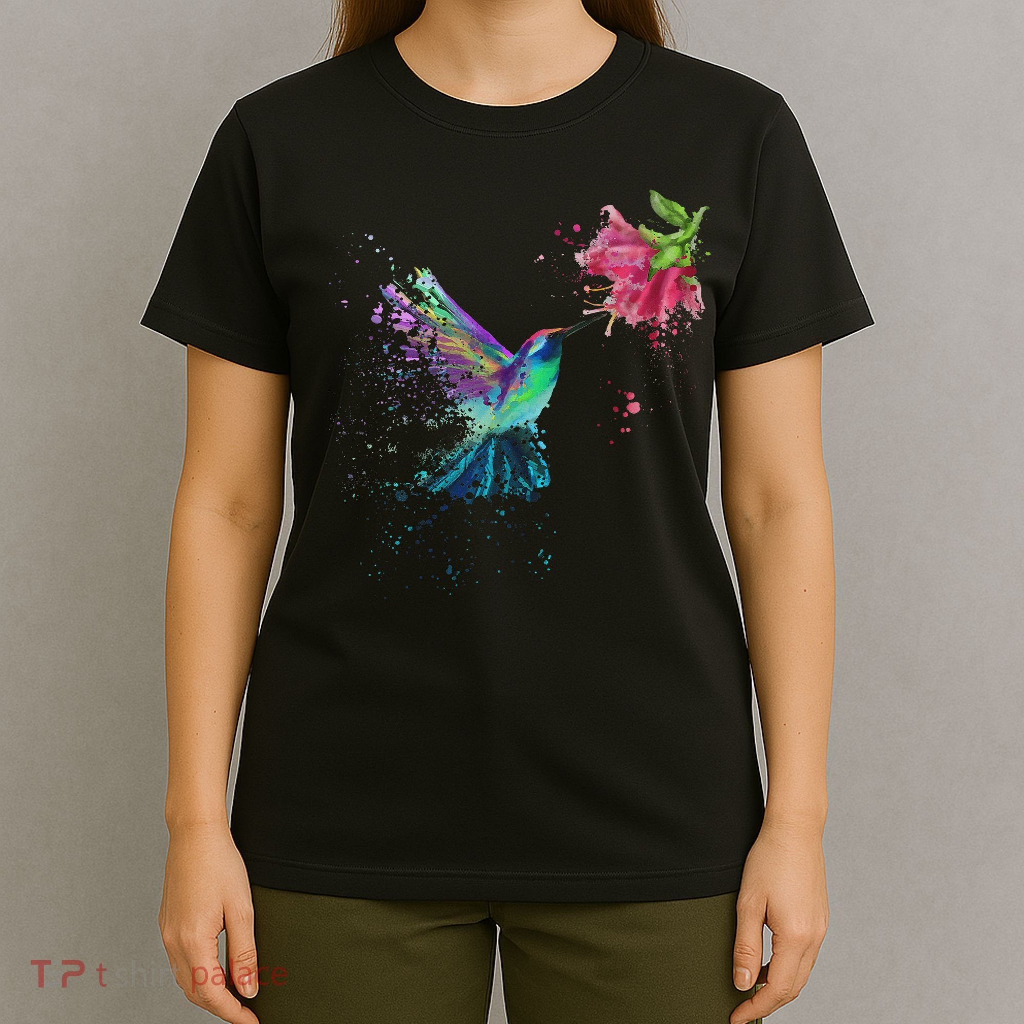 Hummingbird And Flower Bird Watcher Hummingbird Lover T-Shirt