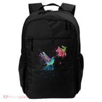 Hummingbird And Flower Bird Watcher Hummingbird Lover Backpack thumb 0