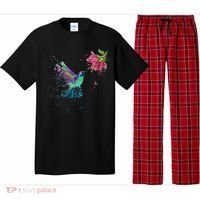 Hummingbird And Flower Bird Watcher Hummingbird Lover Pajama Set thumb 0