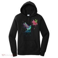 Hummingbird And Flower Bird Watcher Hummingbird Lover Women's Hoodie thumb 0