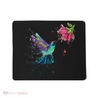 Hummingbird And Flower Bird Watcher Hummingbird Lover Mousepad thumb 0