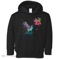 Hummingbird And Flower Bird Watcher Hummingbird Lover Toddler Hoodie thumb 0