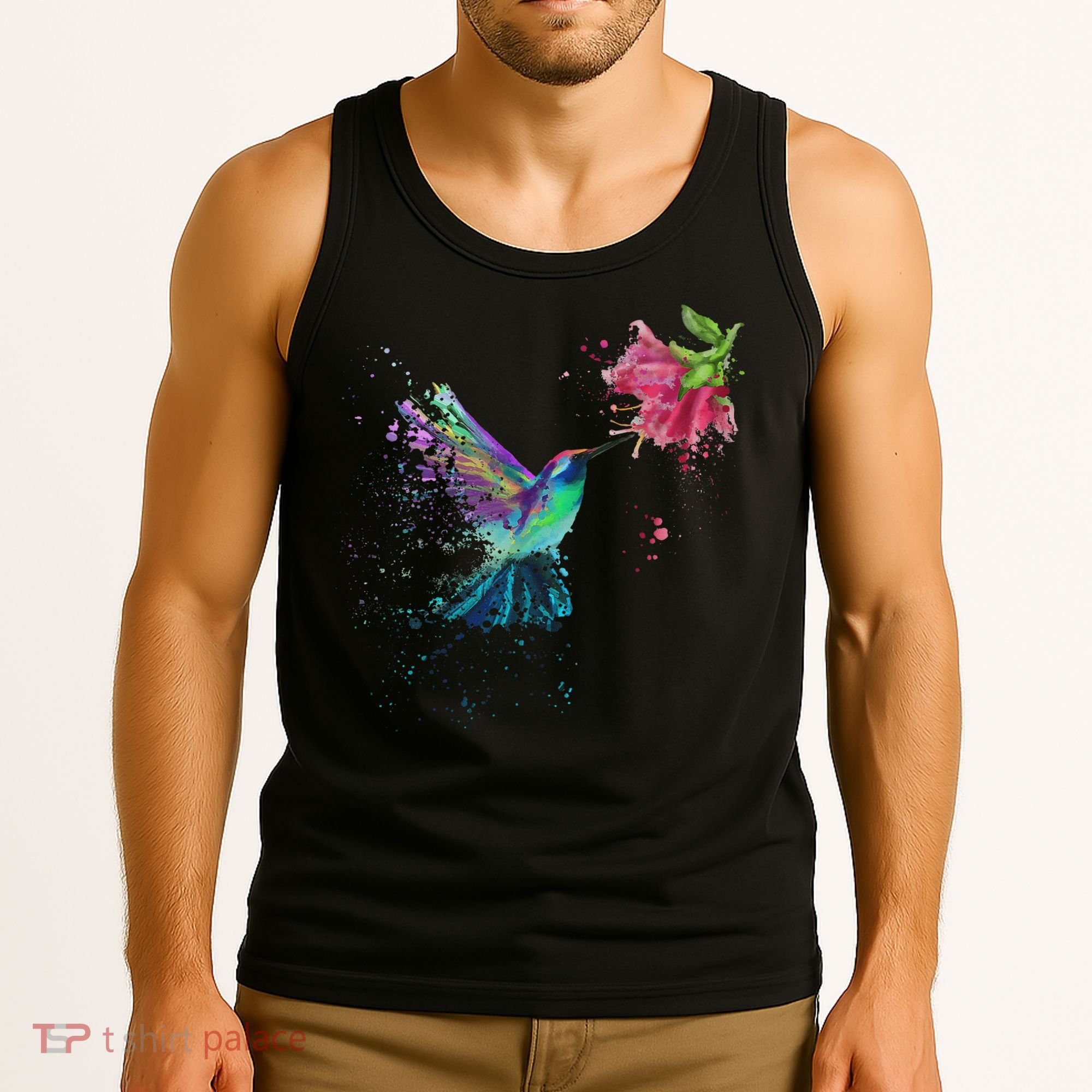Hummingbird And Flower Bird Watcher Hummingbird Lover Tank Top