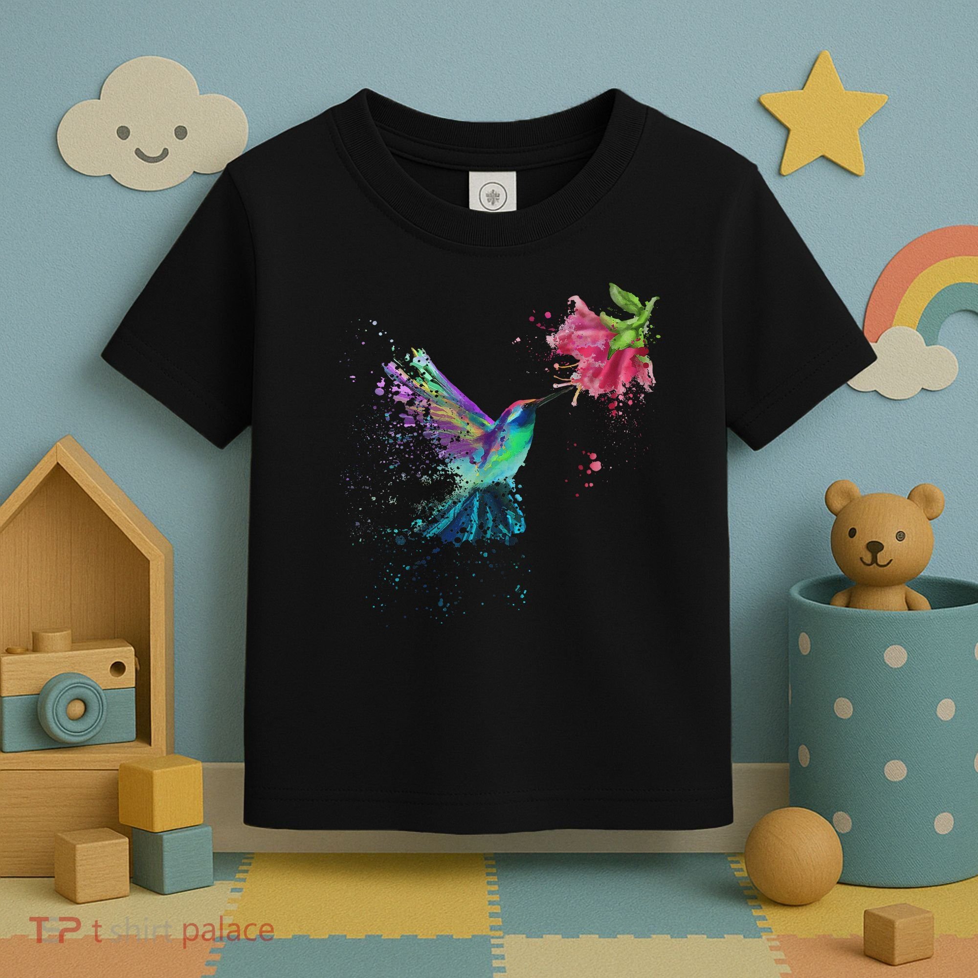 Hummingbird And Flower Bird Watcher Hummingbird Lover Toddler T-Shirt