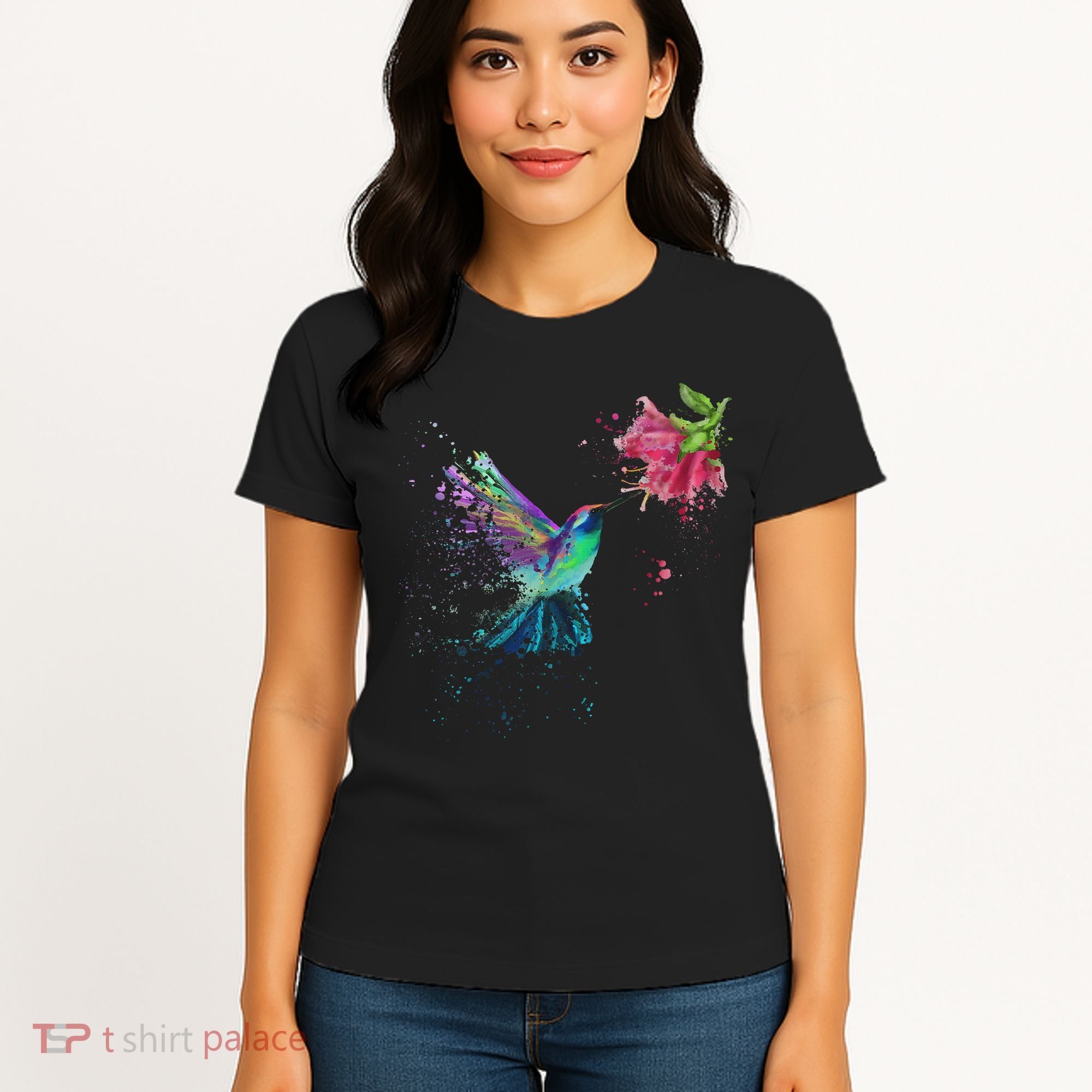 Hummingbird And Flower Bird Watcher Hummingbird Lover Women's T-Shirt
