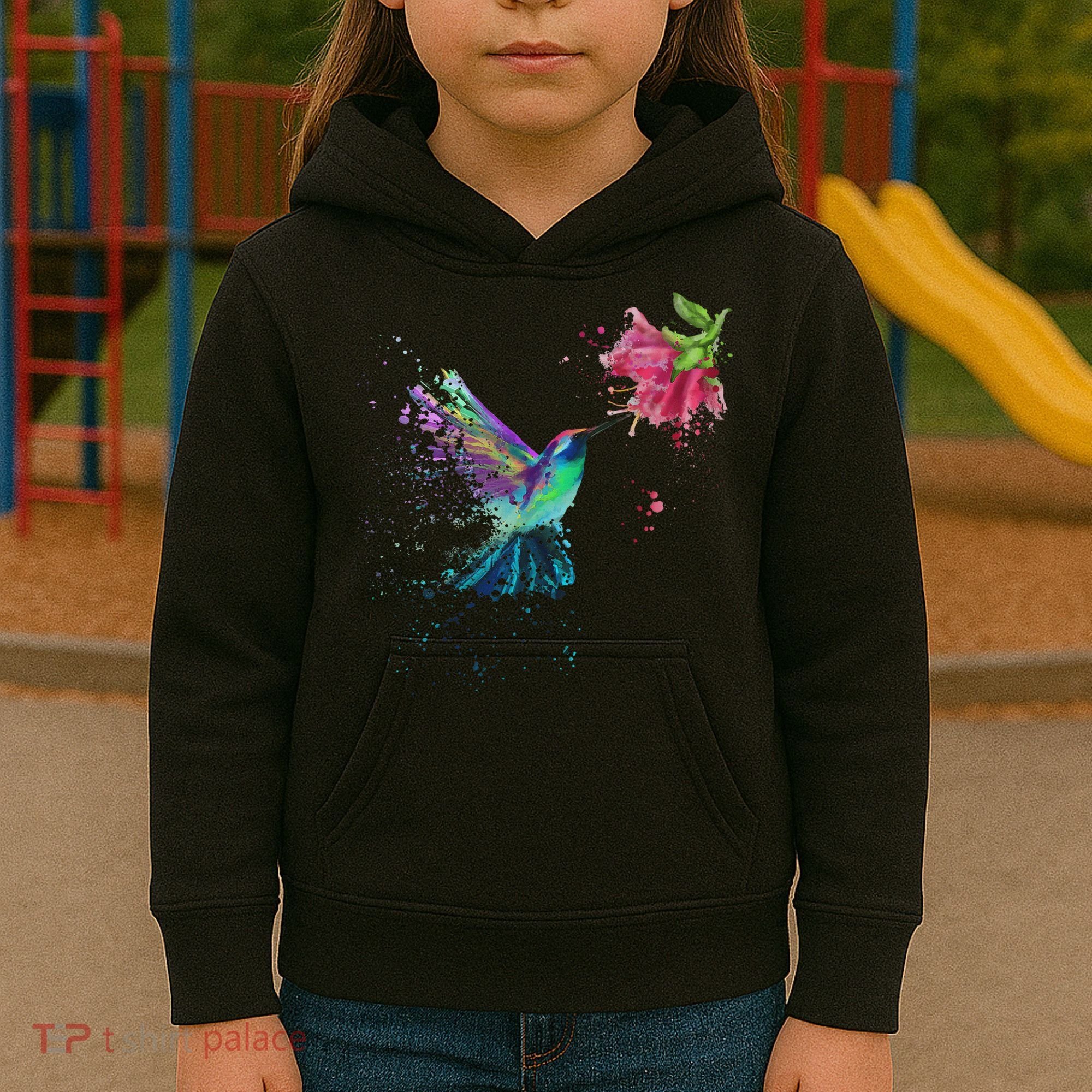 Hummingbird And Flower Bird Watcher Hummingbird Lover Kids Hoodie
