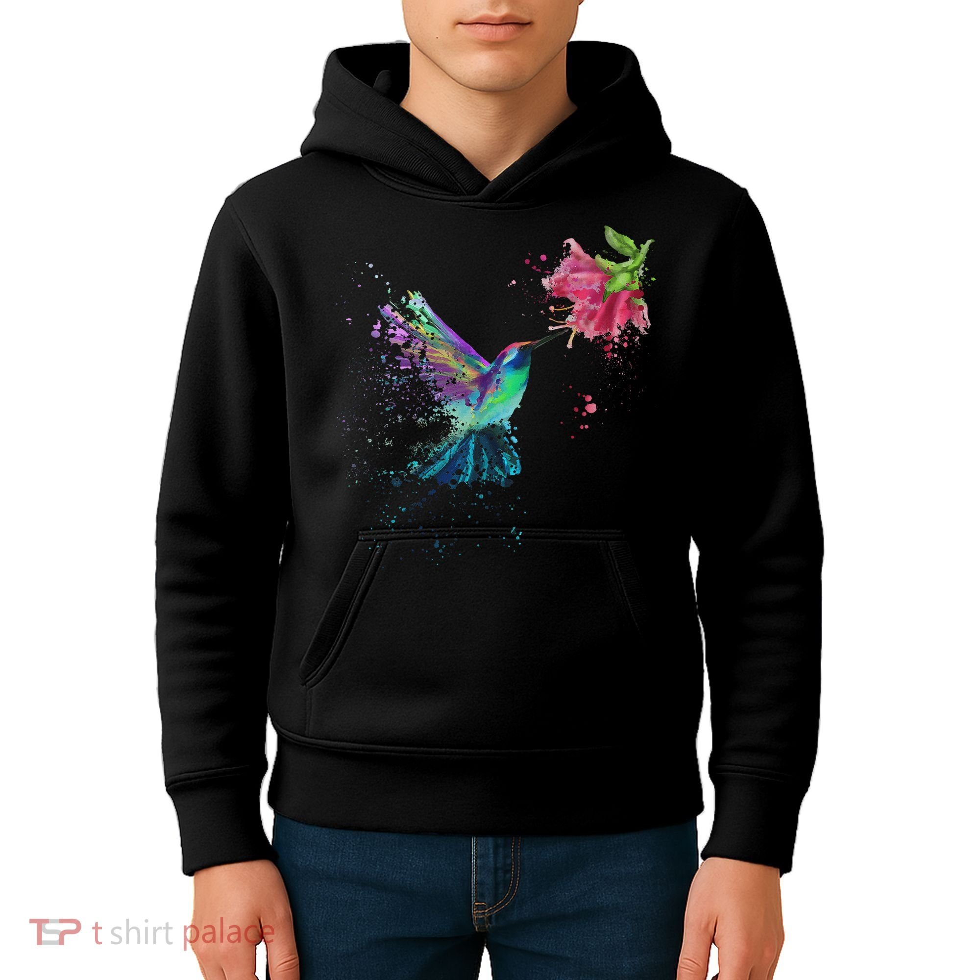 Hummingbird And Flower Bird Watcher Hummingbird Lover Kids Hoodie