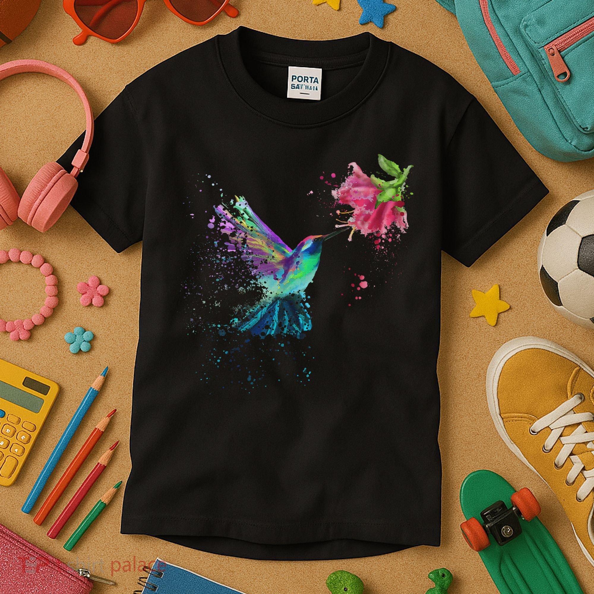 Hummingbird And Flower Bird Watcher Hummingbird Lover Kids T-Shirt