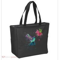 Hummingbird And Flower Bird Watcher Hummingbird Lover Tote Bag thumb 2