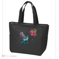 Hummingbird And Flower Bird Watcher Hummingbird Lover Tote Bag thumb 3