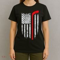 Hockey American Flag Hockey T-Shirt thumb 4
