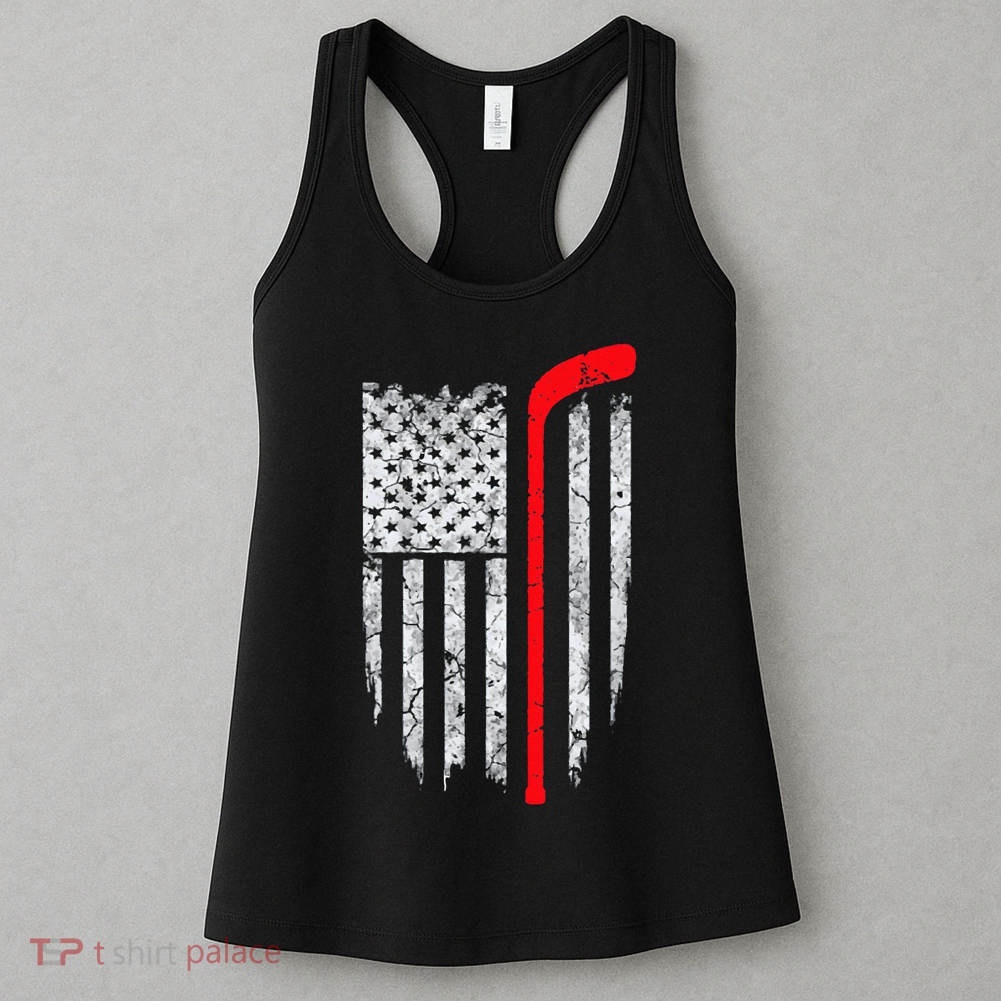 Hockey American Flag Hockey Women's Tank Top