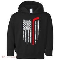 Hockey American Flag Hockey Toddler Hoodie thumb 0